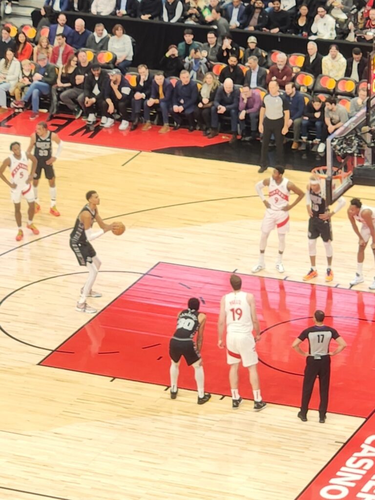 File photo, February 2024: Victor Wembanyama in a Spurs uniform during a game at Toronto.